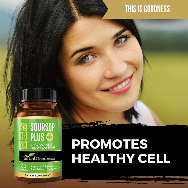 Soursop Plus - Capsules 60/600mg - Body Detox - Herbal Goodness Capsules Herbal Goodness 