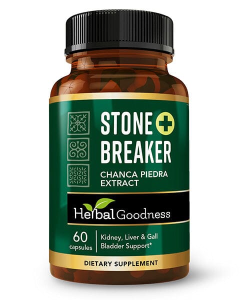 Stone Breaker|Chanca Piedra Extract Capsules - Kidney Gall Bladder & Urinary Track Cleanse 60/600mg Herbal Goodness Capsules Herbal Goodness 60 Caps 