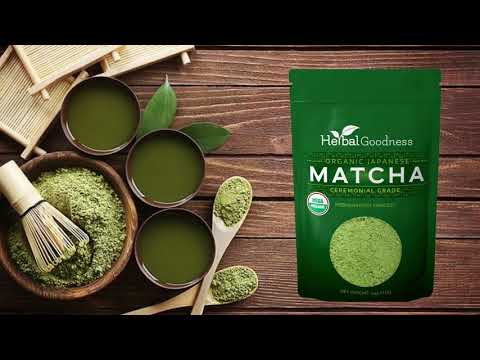 Matcha Green Tea Powder - Organic, Japanese Ceremonial 8oz - Energy & Vitality - Herbal Goodness