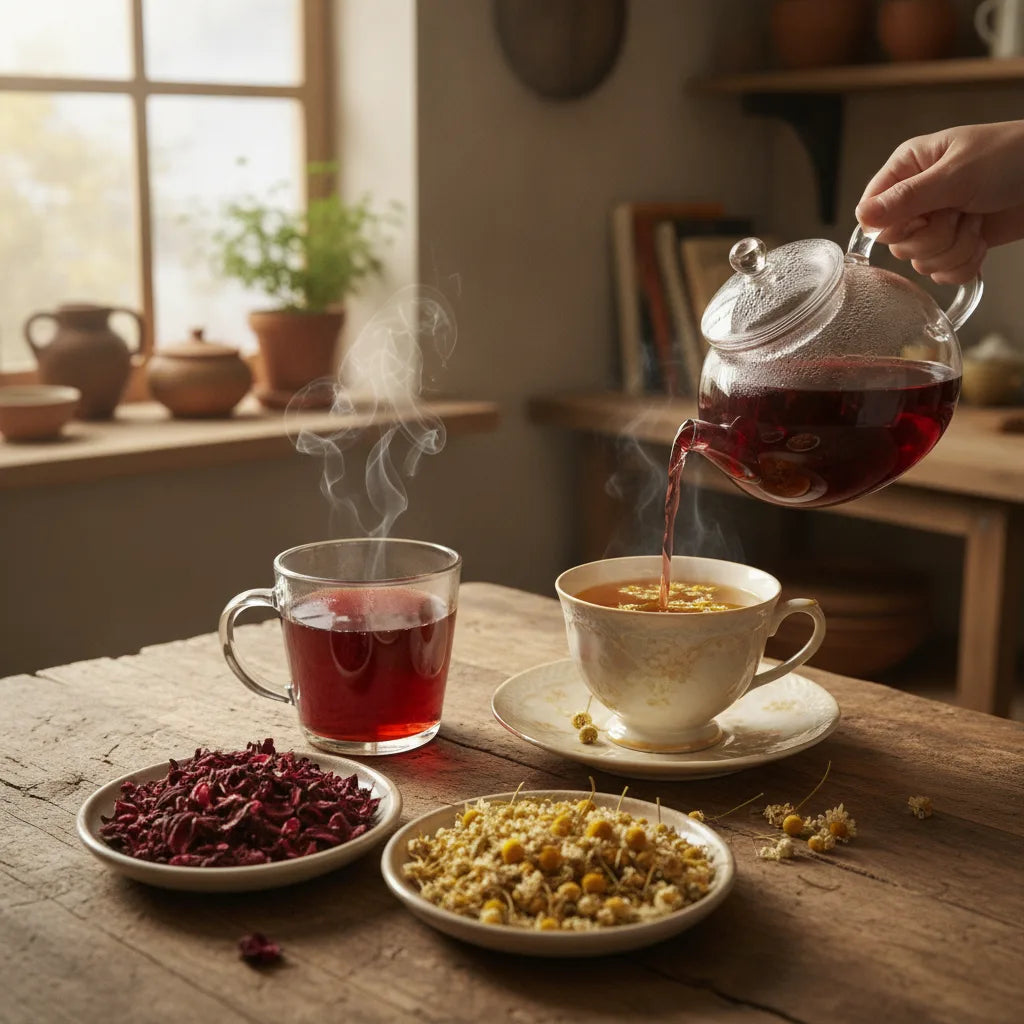 Hibiscus vs. Chamomile: A Flavor, Ritual, and Brewing Comparison_featured_image