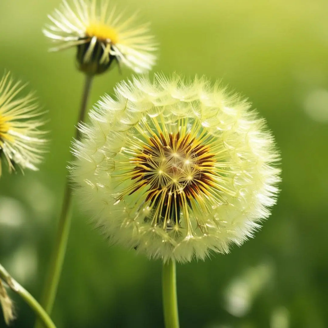 Bright yellow dandelion flower with thin petals supporting liver as a natural diuretic