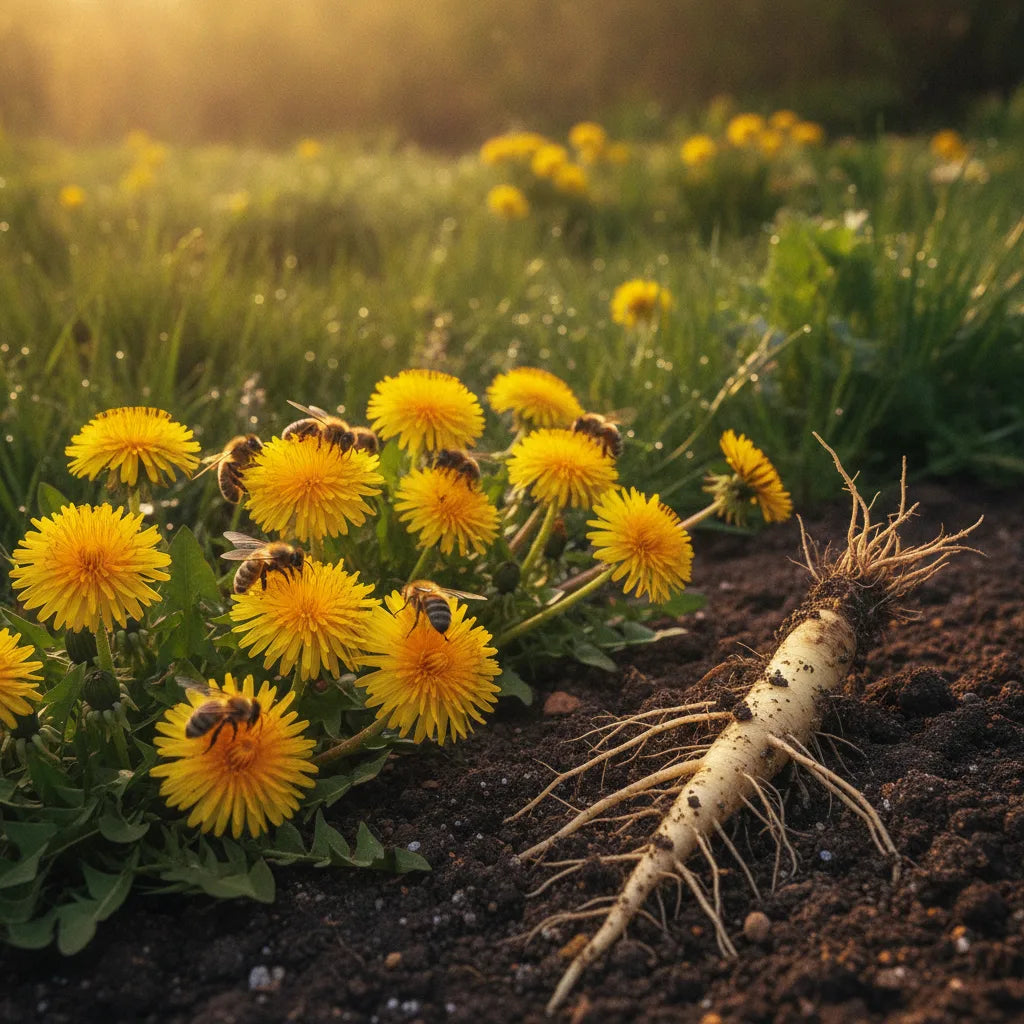 Dandelion Root and Garden Ecology: How to Work with Dandelions to Support Pollinators, Improve Soil, and Ethically Harvest Roots_featured_image