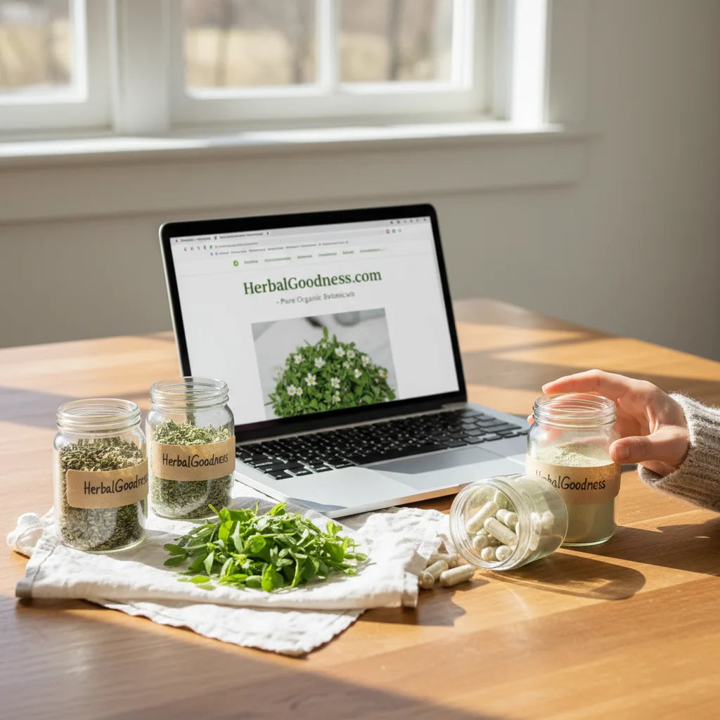 Browsing chickweed products online with samples