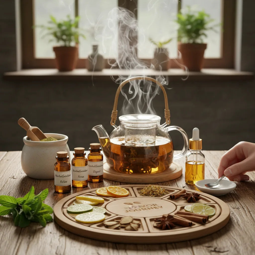 Herbal supplements flavor wheel: a beginner’s sensory guide to tasting teas, tinctures, powders, and oils_featured_image