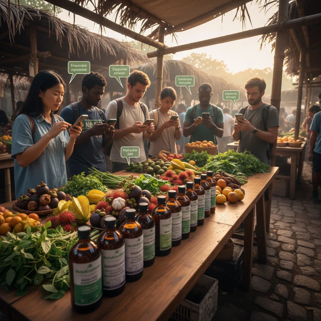 Shopping for extract at global marketplace