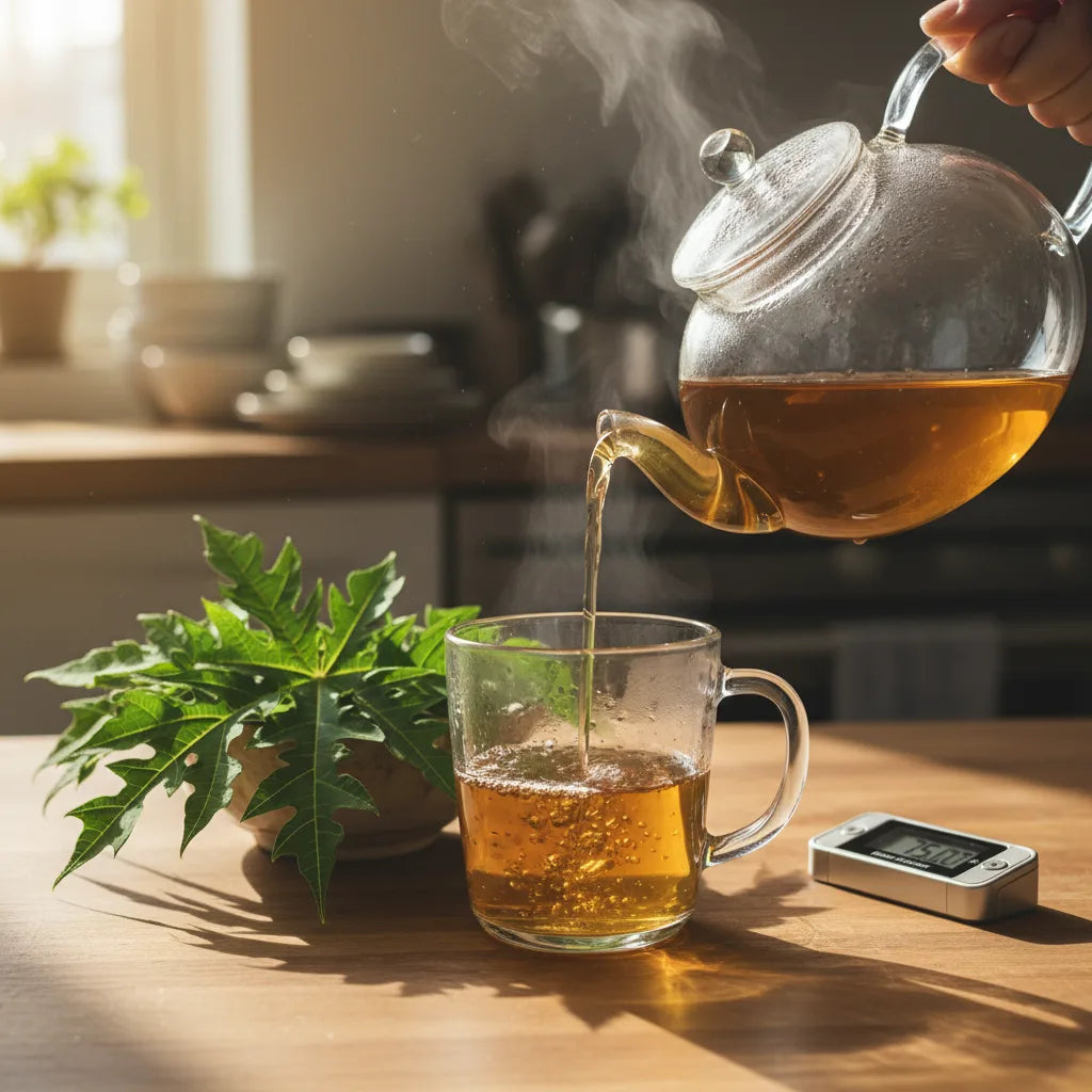 What Happens to Enzymes When You Brew Papaya Leaf Tea? Heat, Flavor, and Simple Kitchen Experiments_featured_image