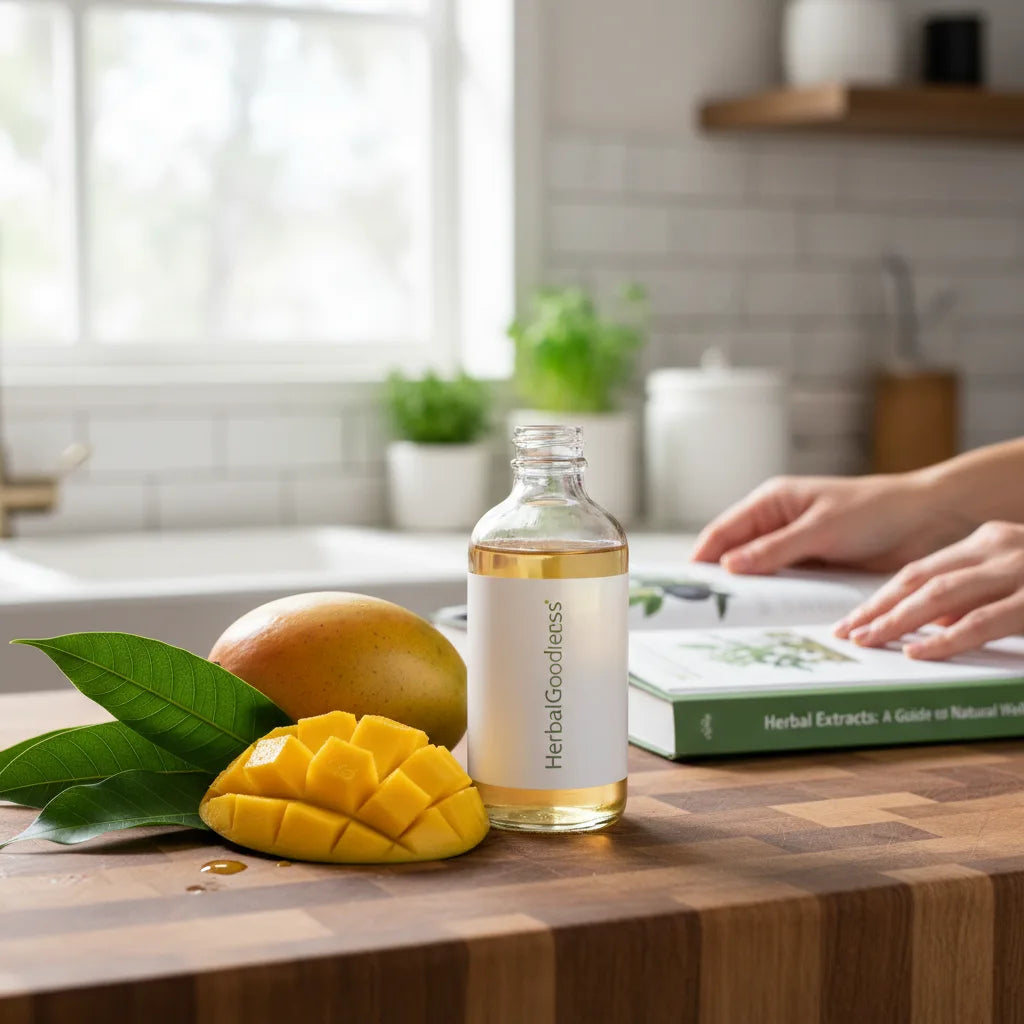 HerbalGoodness mango leaf extract with fresh leaves