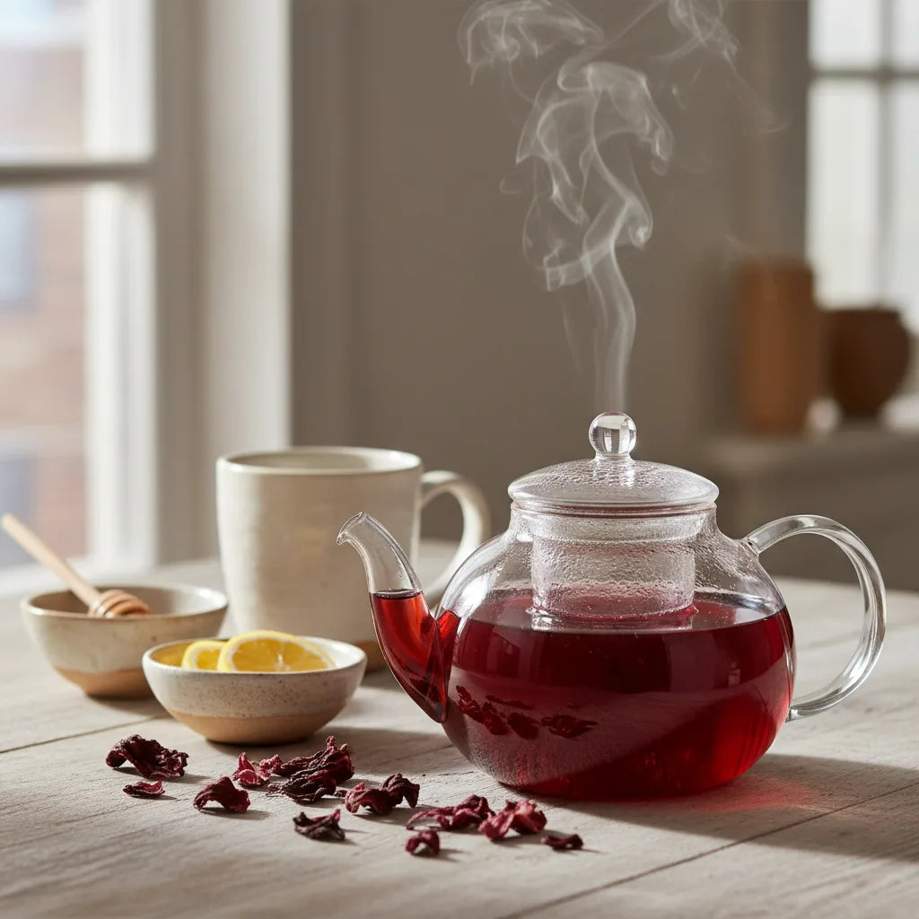 Beginner-friendly hibiscus tea recipe roundup: hot, cold-brew, and hibiscus syrup_featured_image