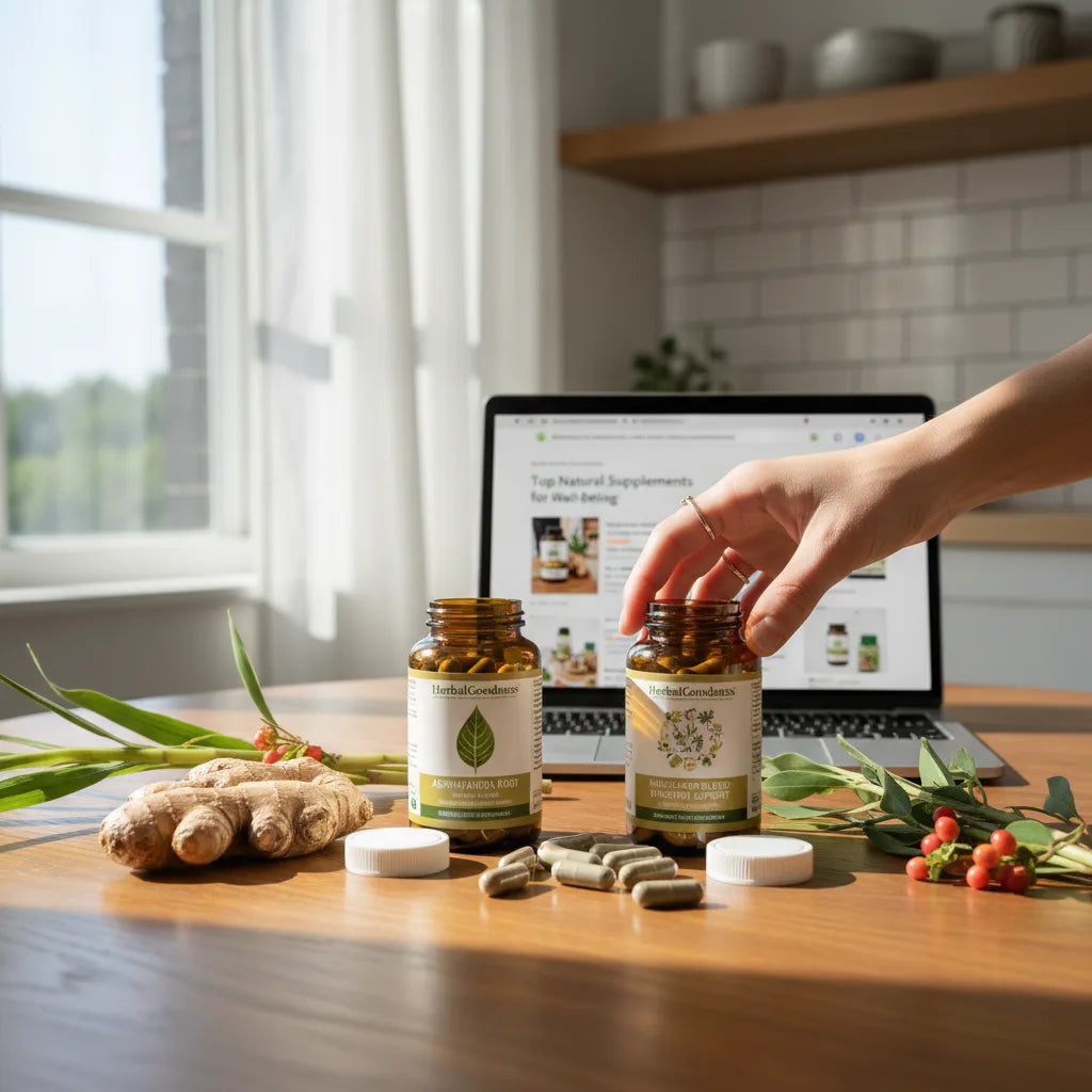 Comparing two supplement bottles and capsules