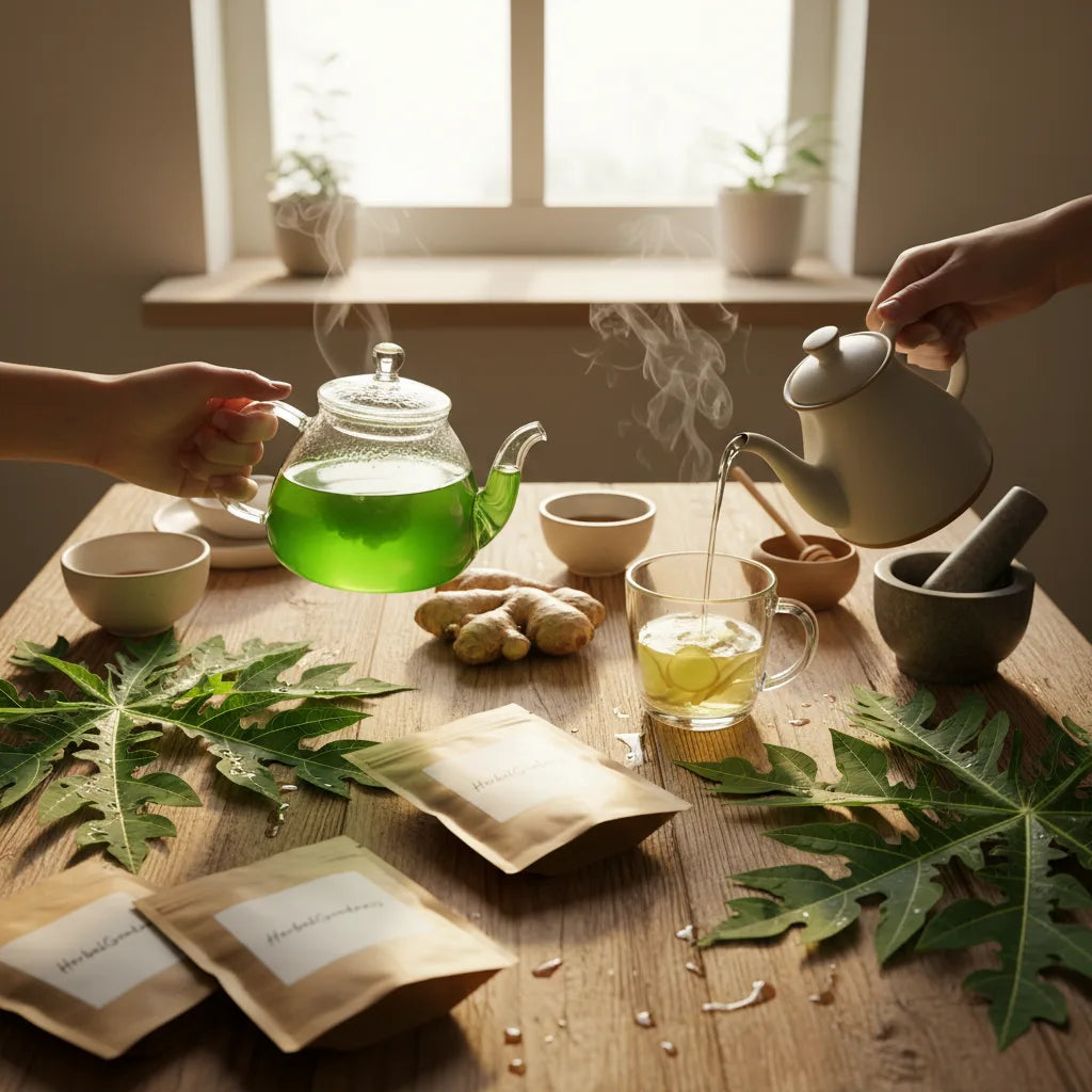 Papaya Leaf Tea vs Ginger: A Beginner’s Guide to Flavor, Brewing, and Safe Pairing_featured_image
