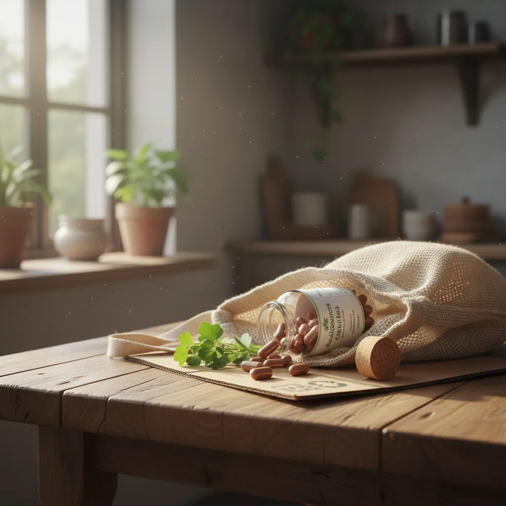 Eco-friendly Chanca Piedra unboxing in kitchen