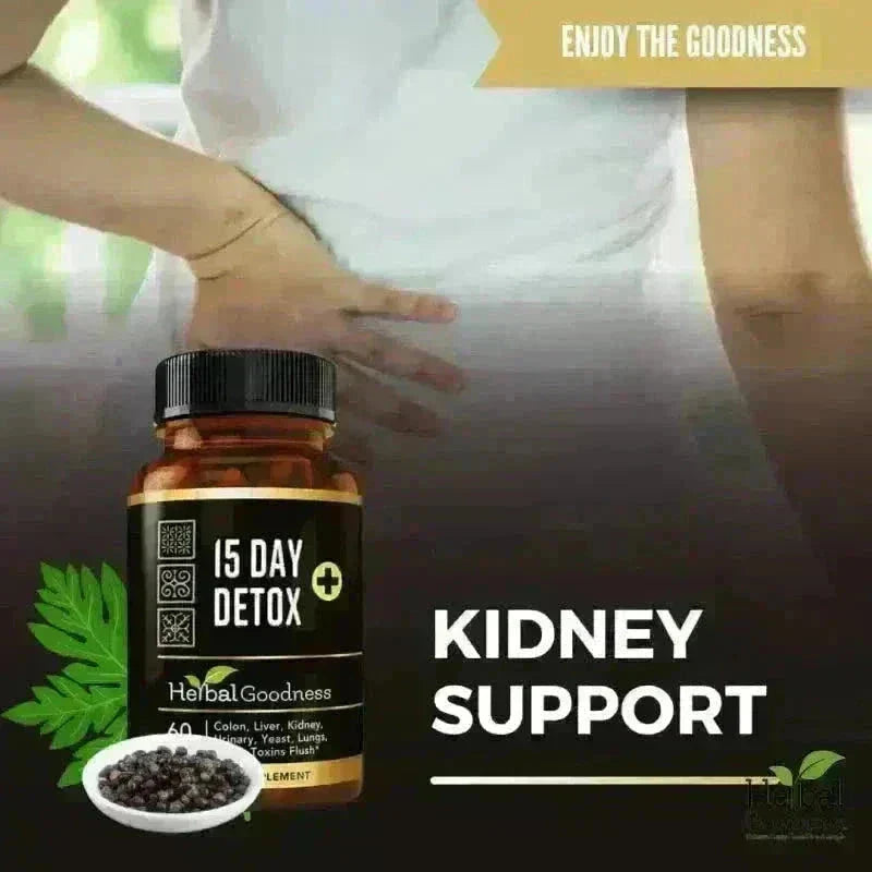 15 Day Detox - Capsules 60/600mg - Detox & Cleanse Capsules Herbal Goodness 