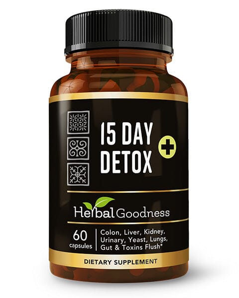 15 Day Detox - Capsules 60/600mg - Supports Healthy Colon & Kidney Cleanse - Herbal Goodness - Herbal Goodness