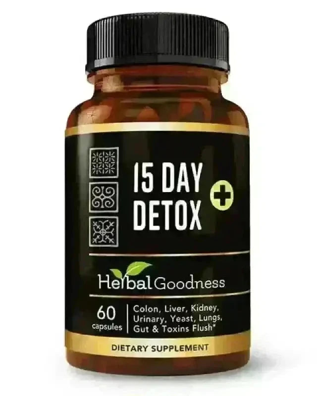 15 Day Detox Capsules 60ct (600mg) – Natural Detox & Cleanse Supplement Capsules Herbal Goodness Unit 