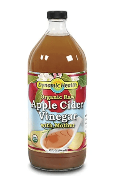 Apple Cider Vinegar with the Mother (Glass) - Organic - By Dynamic Health Fruit Juice Herbal Goodness 16 oz 