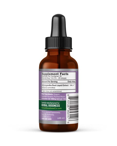 Ashwagandha Root Liquid Extract Liquid Extract Herbal Goodness 