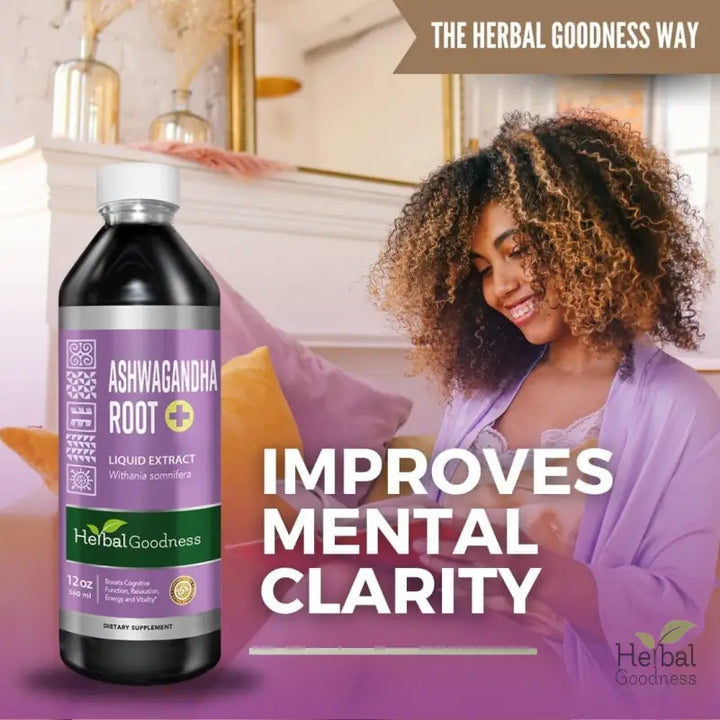 Ashwagandha Root Liquid Extract - Organic - Energy &amp; Mood Liquid Extract Herbal Goodness 