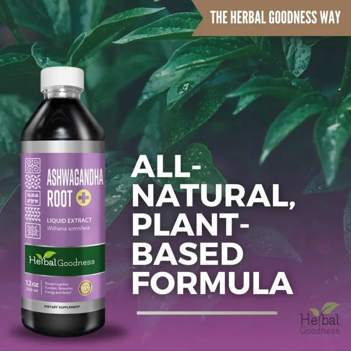 Ashwagandha Root Liquid Extract - Organic - Energy &amp; Mood Liquid Extract Herbal Goodness 