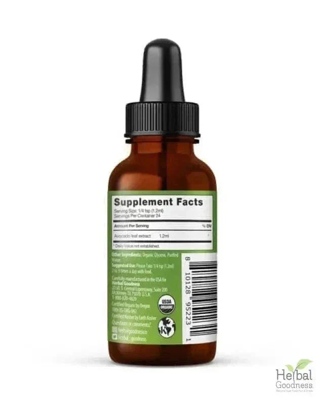 Avocado Leaf - Organic 15X Liquid Extract - Immunity & Heart Health Liquid Extract Herbal Goodness 