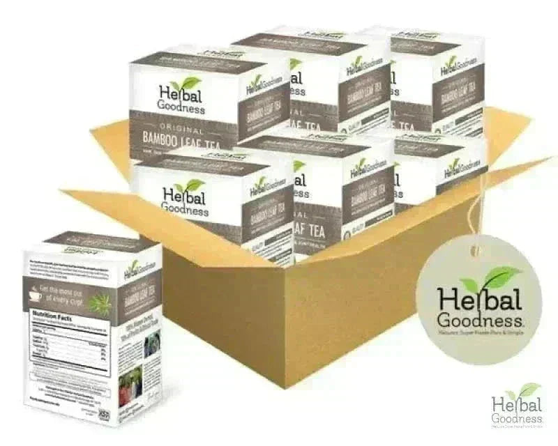 Bamboo Leaf Tea – 24/1.5g Tea Bags - Nature's Collagen & Biotin Tea & Infusions Herbal Goodness Case (6) 