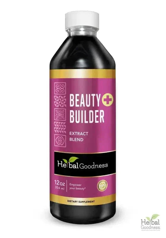 Beauty Builder Liquid Extract 15X – Skin Support & Collagen Wellness Formula Liquid Extract Herbal Goodness 12oz 