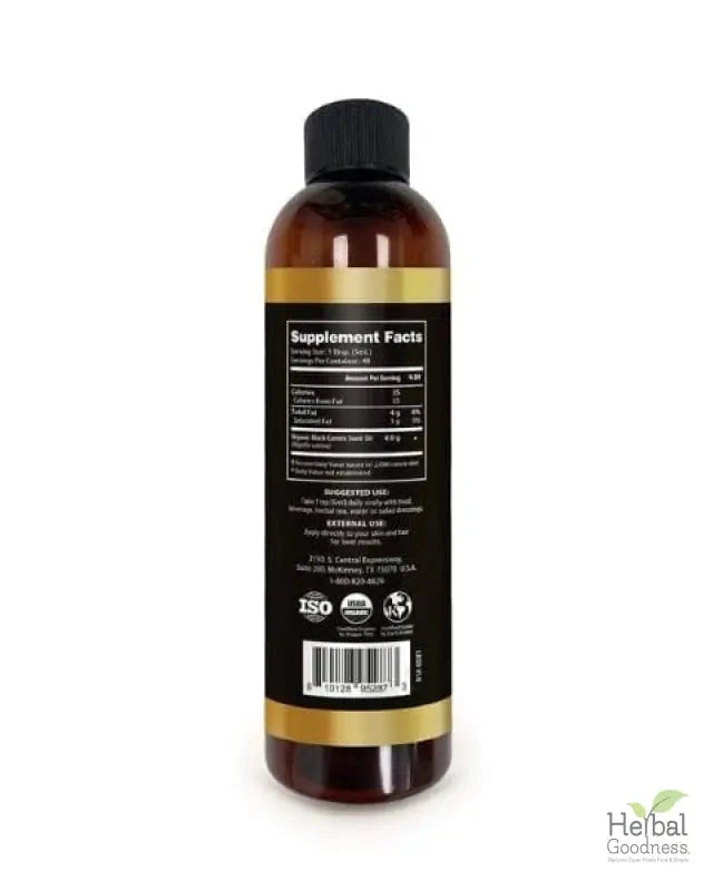 Black Seed Oil 8oz – Cold-Pressed Nigella Sativa Oil for Immune Support & Daily Wellness Liquid Extract Herbal Goodness 