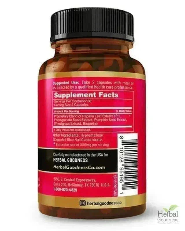 Blood Platelet Plus - Capsule 60/600mg-20X Strength - Herbal Goodness Capsules Herbal Goodness 