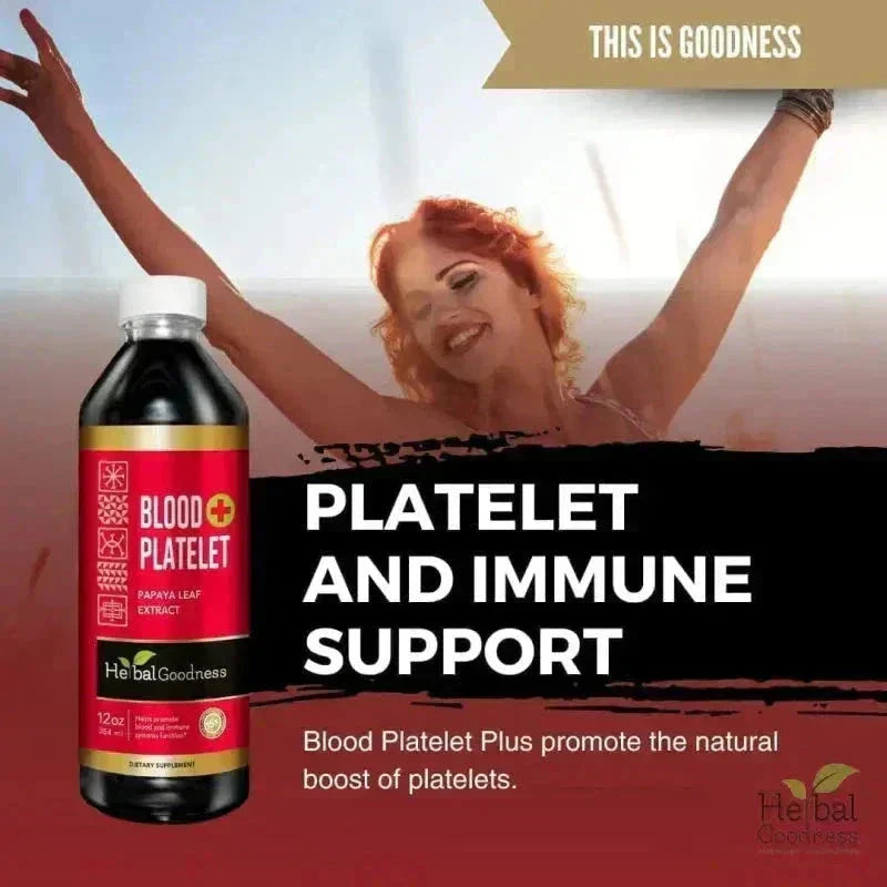 Blood Platelet Plus – Liquid Herbal Extract | 15X Strength Papaya Leaf - Herbal Goodness Liquid Extract Herbal Goodness 