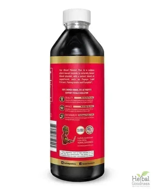 Blood Platelet Plus – Liquid Herbal Extract | 15X Strength Papaya Leaf - Herbal Goodness Liquid Extract Herbal Goodness 