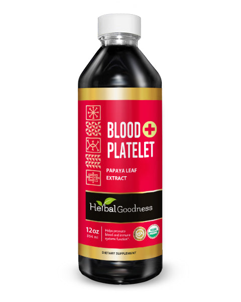 Blood Platelet with Papaya Leaf - Organic 1oz 15X Liquid Extract - Platelet & Bone Marrow