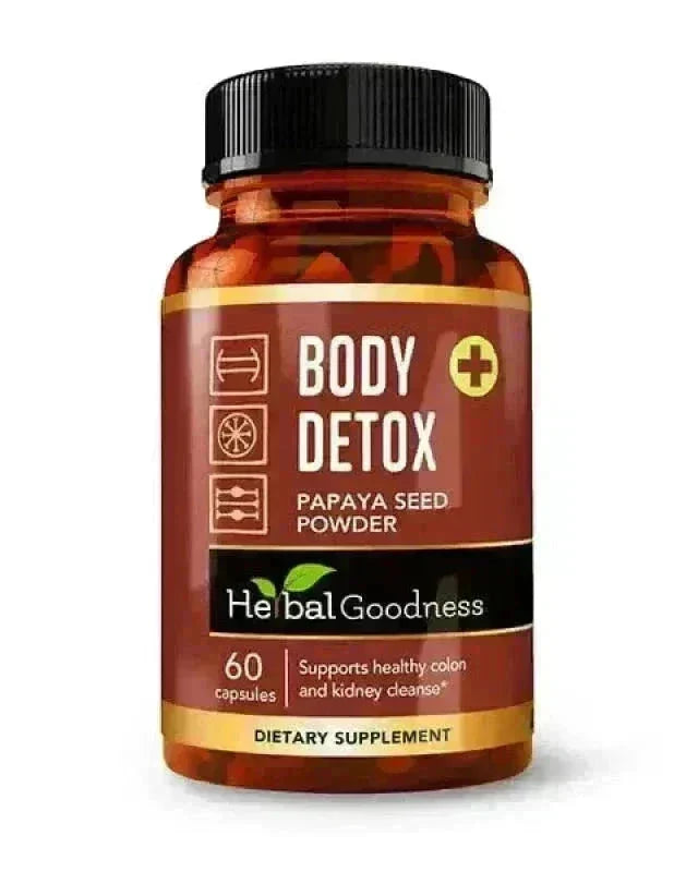 Body Detox - 60ct /600mg Capsule - Liver, Kidney & Gut Cleanse Capsules Herbal Goodness Unit 
