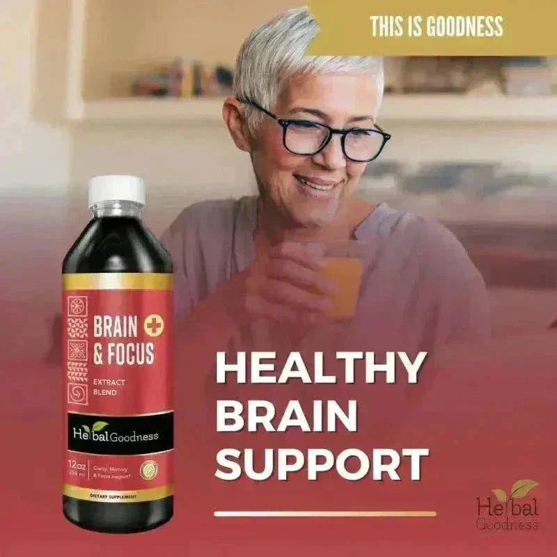 Brain and Focus Liquid Extract - Nootropic Brain Supplement Liquid Extract Herbal Goodness 
