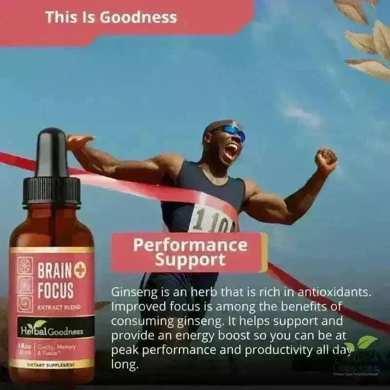 Herbal Goodness Brain &amp; Focus Plus 15X Liquid Extract, 1 oz bottle