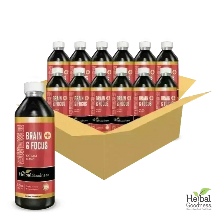 Brain & Memory Support - 15X Organic Liquid Extract – Focus & Cognitive Wellness Liquid Extract Herbal Goodness 