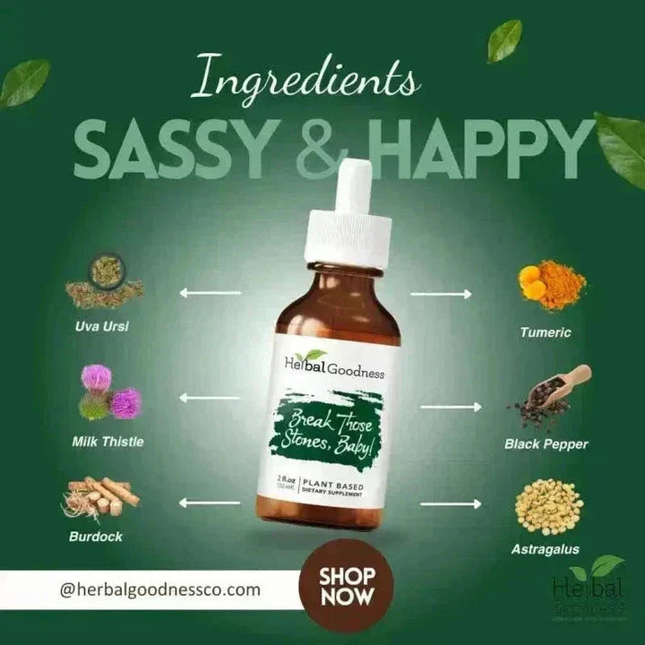 Break those Stones Baby! - 2fl.oz - Plant Based - Dietary Supplement Liquid Extract Herbal Goodness 