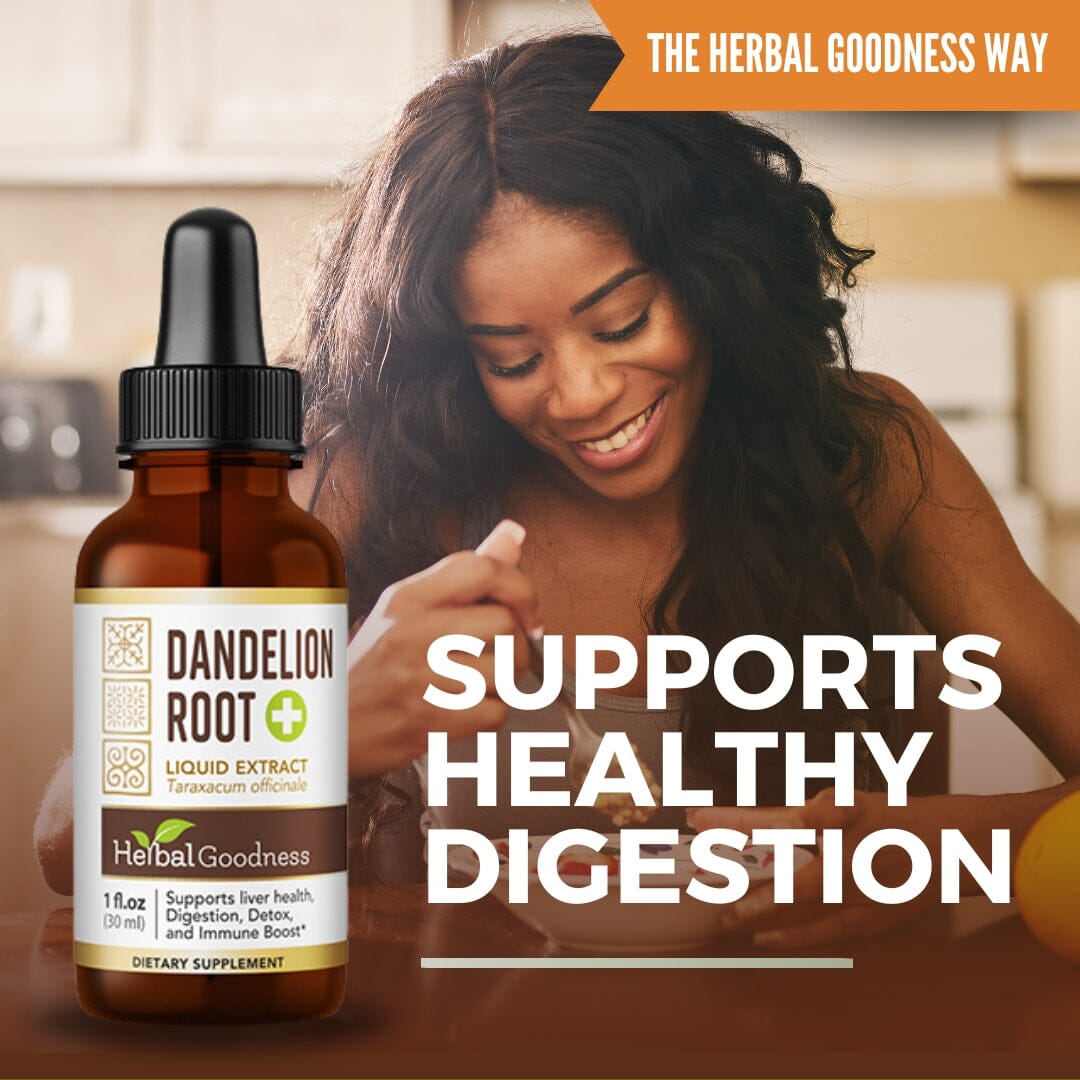 Dandelion Root Liquid Extract – Plant-Based Herbal Supplement Liquid Extract Herbal Goodness 