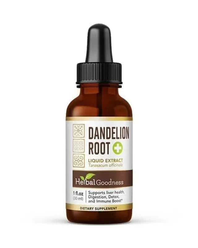 Dandelion Root Liquid Extract - Organic 1oz - Detox & Liver Liquid Extract Herbal Goodness 1oz 