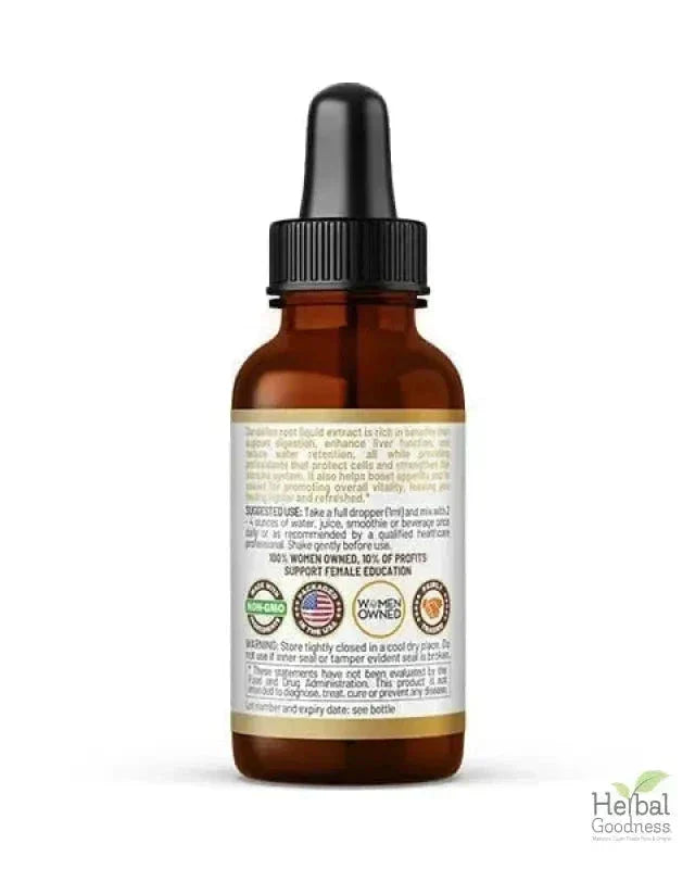 Dandelion Root Liquid Extract - Organic - Detox & Liver Liquid Extract Herbal Goodness 