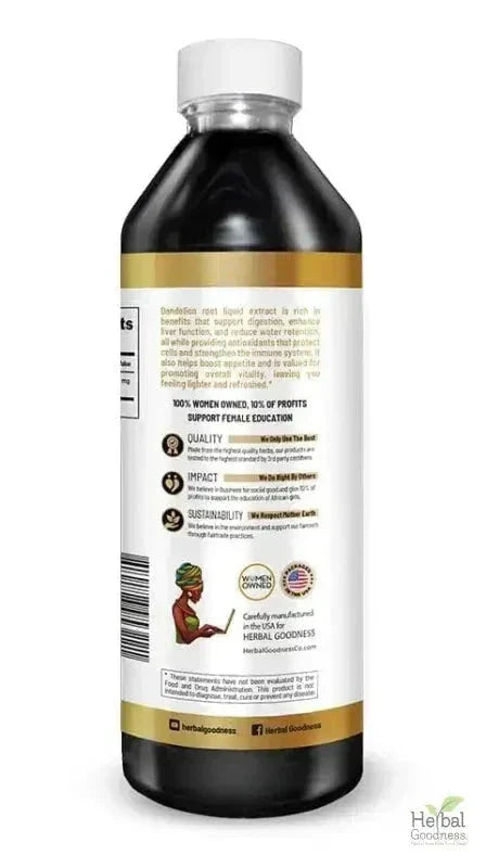 Dandelion Root Liquid Extract - Organic - Detox & Liver Liquid Extract Herbal Goodness 