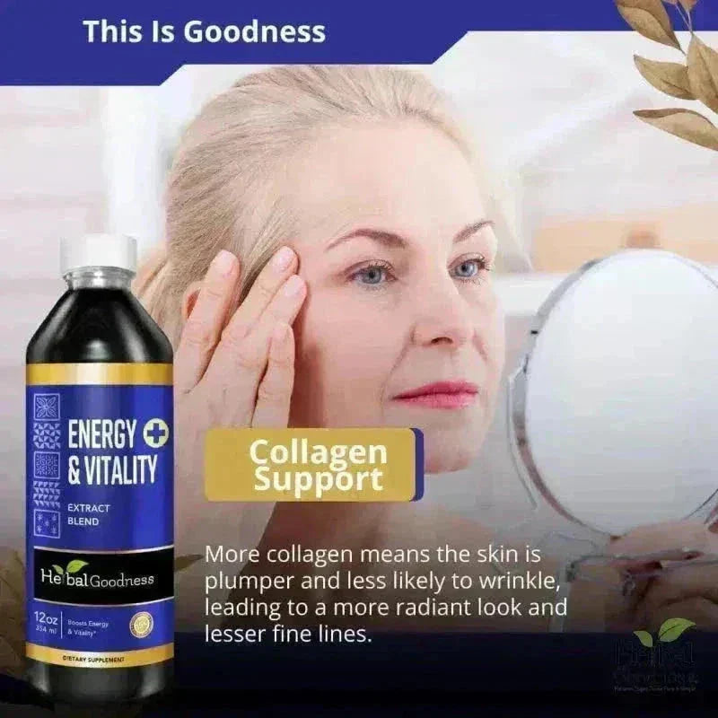 Energy and Vitality - Liquid Extract 12oz Liquid Extract Herbal Goodness 