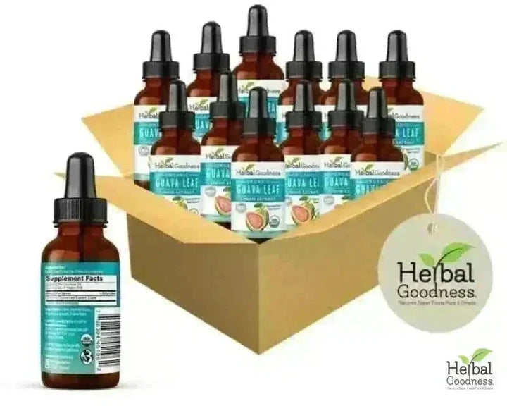 Guava Leaf - Organic 15X Liquid Extract - Immunity & Herbal Health Liquid Extract Herbal Goodness 1oz Case(12) 