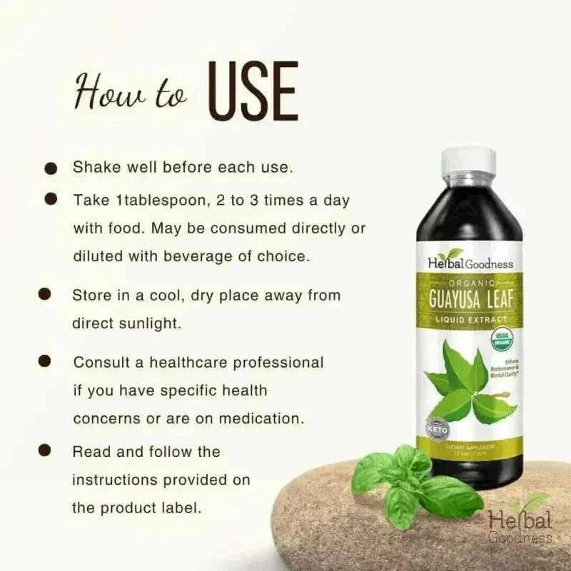 Guayusa Leaf Extract - Organic - Liquid - Herbal Goodness Liquid Extract Herbal Goodness 