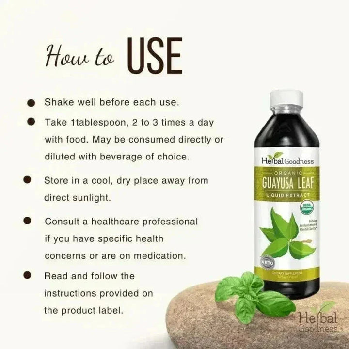 Guayusa Leaf Extract - Organic - Liquid - Herbal Goodness Liquid Extract Herbal Goodness 