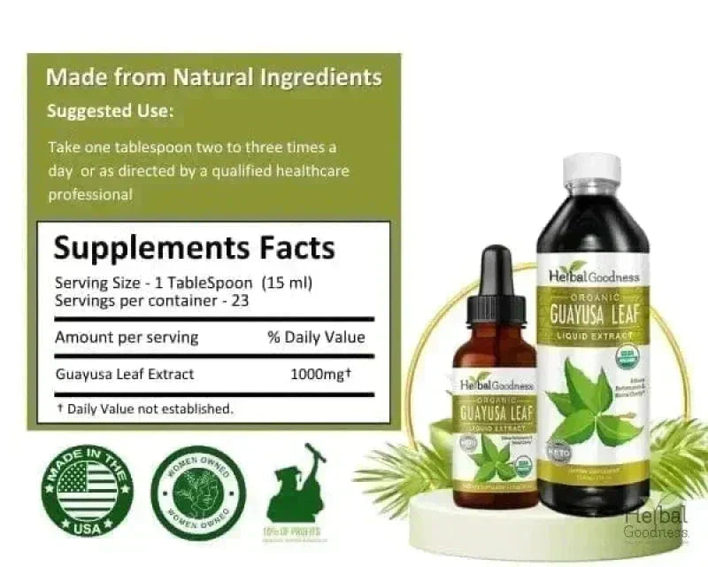 Guayusa Leaf Extract - Organic - Liquid - Herbal Goodness Liquid Extract Herbal Goodness 