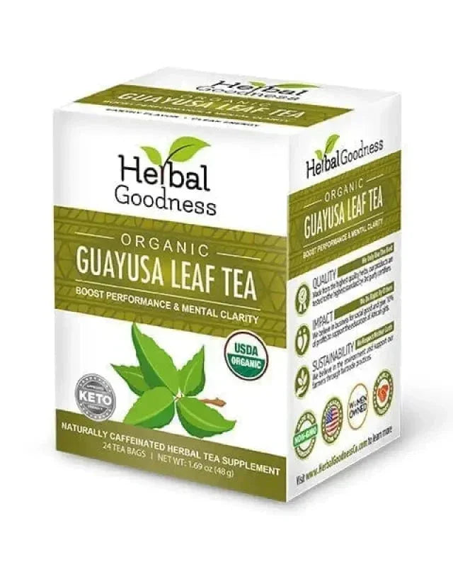 Guayusa Leaf Extract Tea - Organic 24/2g - Energy & Focus Support - Herbal Goodness Tea & Infusions Herbal Goodness 1 Unit 