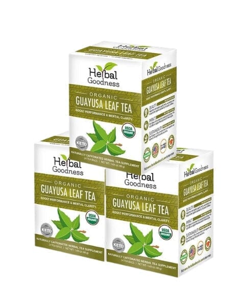 Guayusa Leaf Extract Tea - Organic 24/2g - Energy & Focus Support - Herbal Goodness Tea & Infusions Herbal Goodness 3 Units 