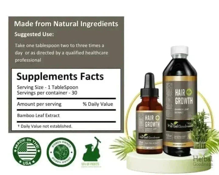 Hair Growth Plus - Organic - Liquid Tincture - Herbal Goodness Liquid Extract Herbal Goodness 