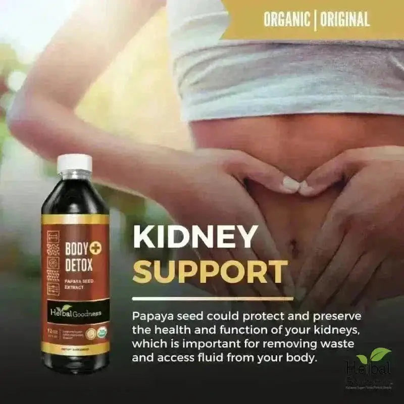 Body Detox with Papaya Seed - Organic 1oz 15X Liquid Extract - Intestine & Gut Cleanse Liquid Extract Herbal Goodness 