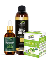 Immune Defense Stack – Oil of Oregano, Black Seed Oil & Graviola Tea | Herbal Goodness