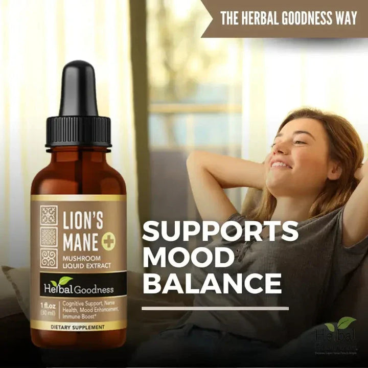 Lion's Mane Mushroom Liquid Extract Herbal Goodness 